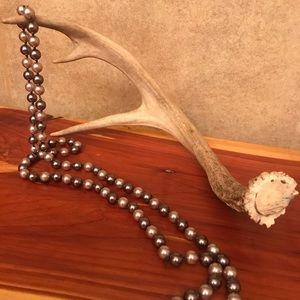 RMN Faux Grey Pearl necklace 20"